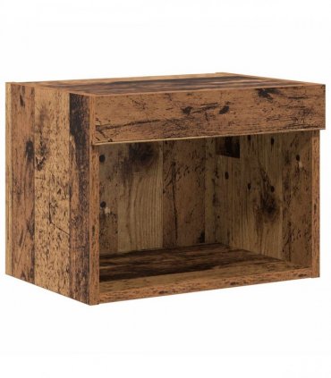 vidaXL TV Wall Units with LED 5 pcs 80 x 30 x 40 cm Old Wood