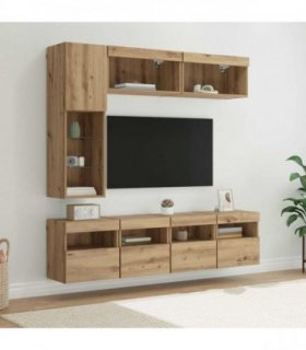 vidaXL TV Cabinet 7 pcs 30.5 x 30 x 102 cm Artisan Oak