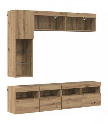 vidaXL TV Cabinet 7 pcs 30.5 x 30 x 102 cm Artisan Oak