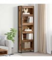 vidaXL Book Cabinet 60 x 30 x 189.5 cm Engineered Wood Old Wood