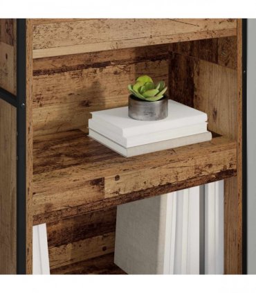 vidaXL Book Cabinet 60 x 30 x 189.5 cm Engineered Wood Old Wood
