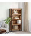 vidaXL Book Cabinet 80 x 30 x 155 cm Engineered Wood Old Wood