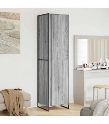 vidaXL Warderobe Grey Sonoma 50 x 50 x 200 cm
