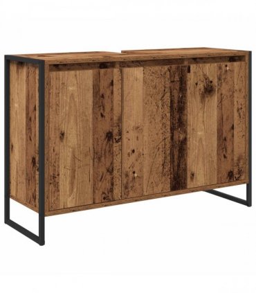 vidaXL Bathroom Furniture Set 4 pcs Old Wood Engineered Wood