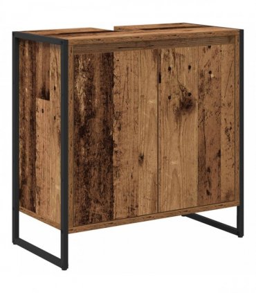 vidaXL Bathroom Furniture Set 4 pcs Old Wood Engineered Wood