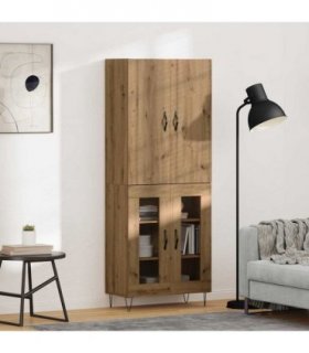 vidaXL Highboard 2 pcs Artisan Oak 69.5 x 34 x 180 cm Engineered Wood