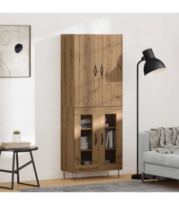 vidaXL Highboard 2 pcs Artisan Oak 69.5 x 34 x 180 cm Engineered Wood