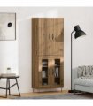 vidaXL Highboard 2 pcs Artisan Oak 69.5 x 34 x 180 cm Engineered Wood