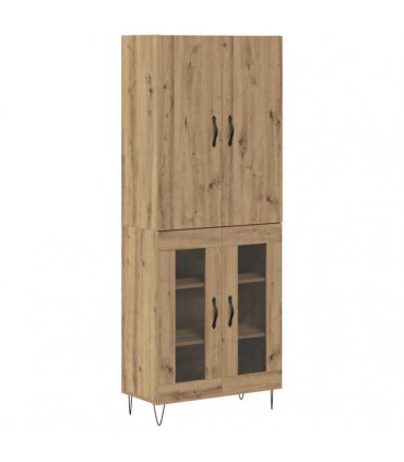 vidaXL Highboard 2 pcs Artisan Oak 69.5 x 34 x 180 cm Engineered Wood