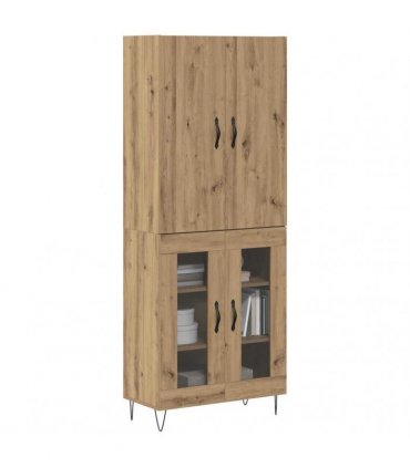 vidaXL Highboard 2 pcs Artisan Oak 69.5 x 34 x 180 cm Engineered Wood