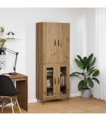 vidaXL Highboard 2 pcs Artisan Oak 69.5 x 34 x 180 cm Engineered Wood