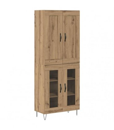 vidaXL Highboard Artisan Oak 69.5 x 34 x 180 cm Engineered Wood