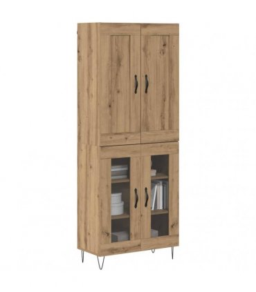 vidaXL Highboard Artisan Oak 69.5 x 34 x 180 cm Engineered Wood