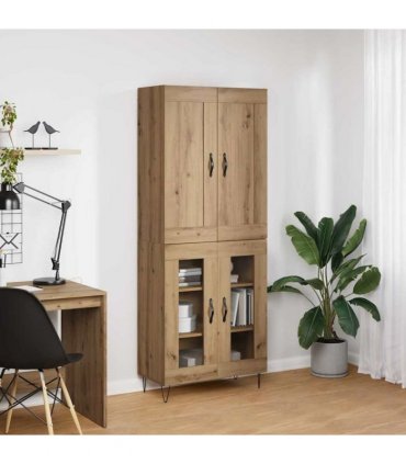 vidaXL Highboard Artisan Oak 69.5 x 34 x 180 cm Engineered Wood