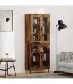 vidaXL Highboard 2 pcs Old Wood 69.5 x 34 x 180 cm Engineered Wood