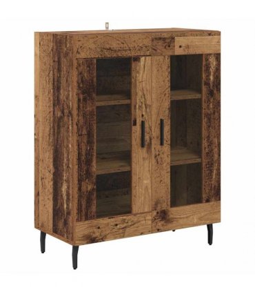 vidaXL Highboard 2 pcs Old Wood 69.5 x 34 x 180 cm Engineered Wood