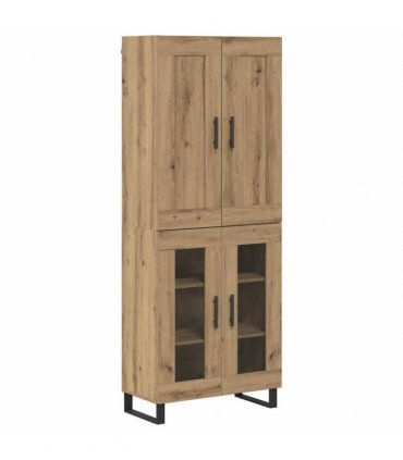 vidaXL Highboard 2 pcs Artisan Oak 69.5 x 34 x 180 cm