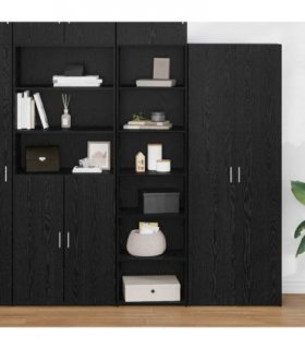 vidaXL Cabinet Black Oak 50 x 41 x 185 cm Engineered Wood