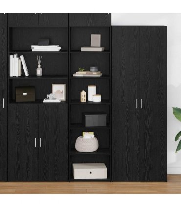 vidaXL Cabinet Black Oak 50 x 41 x 185 cm Engineered Wood