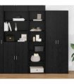 vidaXL Cabinet Black Oak 50 x 41 x 185 cm Engineered Wood