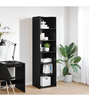 vidaXL Cabinet Black Oak 50 x 41 x 185 cm Engineered Wood