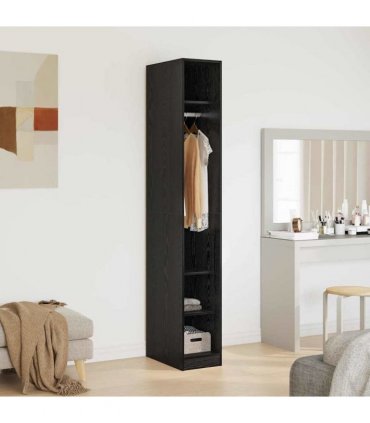vidaXL Wardrobe Black Oak 30 x 50 x 200 cm