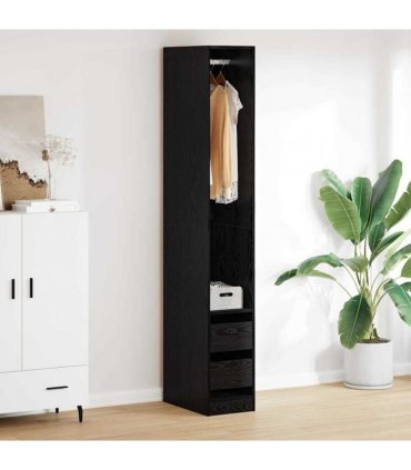 vidaXL Wardrobe Black Oak 30 x 50 x 200 cm