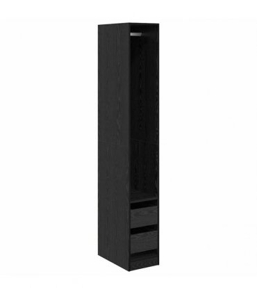 vidaXL Wardrobe Black Oak 30 x 50 x 200 cm
