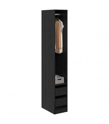 vidaXL Wardrobe Black Oak 30 x 50 x 200 cm