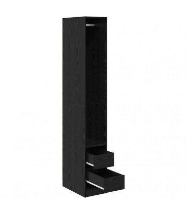 vidaXL Wardrobe Black Oak 30 x 50 x 200 cm