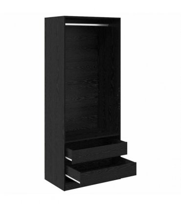 vidaXL Wardrobe Black Oak 80 x 50 x 200 cm