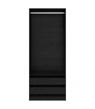 vidaXL Wardrobe Black Oak 80 x 50 x 200 cm