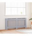 vidaXL Radiator Cover 2 pcs Grey 172 x 19 x 81.5 cm Engineered Wood