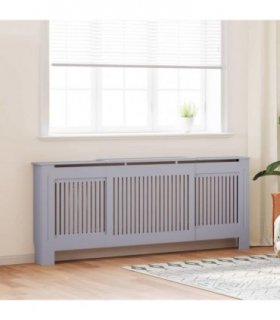 vidaXL Radiator Cover 2 pcs Grey 205 x 20.5 x 81.5cm Engineered Wood
