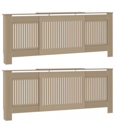 vidaXL Radiator Cover 2 pcs Sonoma Oak 205 x 20.5 x 81.5cm