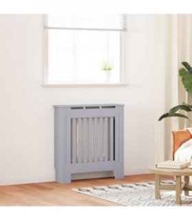vidaXL Radiator Cover Grey 78 x 19 x 81.5cm Engineered Wood