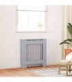 vidaXL Radiator Cover Grey 78 x 19 x 81.5cm Engineered Wood