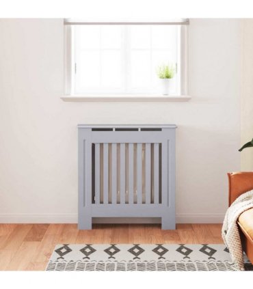 vidaXL Radiator Cover Grey 78 x 19 x 81.5cm Engineered Wood