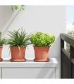 vidaXL Plant Pots 6 pcs Brick Red Plastic