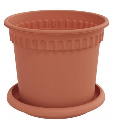 vidaXL Plant Pots 6 pcs Brick Red Plastic