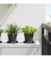 vidaXL Plant Pots 6 pcs Black Plastic