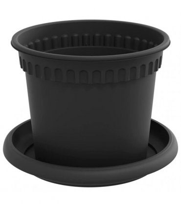 vidaXL Plant Pots 6 pcs Black Plastic