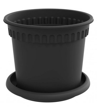 vidaXL Plant Pots 6 pcs Black Plastic