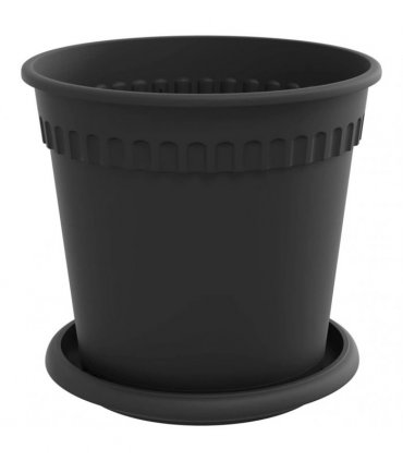 vidaXL Plant Pots 24 pcs Black Plastic