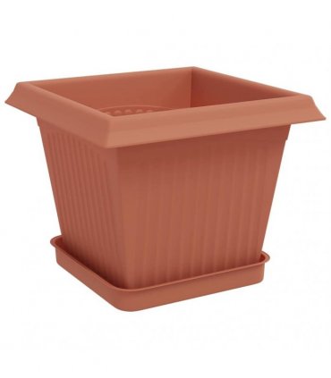 vidaXL Plant Pots 6 pcs Brick Red Plastic