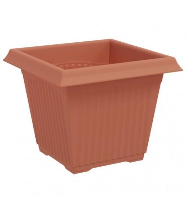 vidaXL Plant Pots 6 pcs Brick Red Plastic