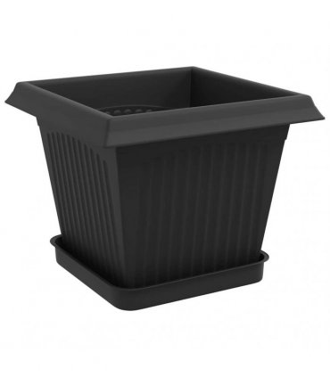 vidaXL Plant Pots 24 pcs Black Plastic