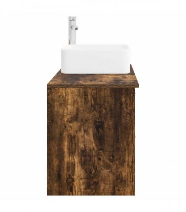 vidaXL Bathroom Cabinet Set 2 pcs Smoked Oak 79.5 x 41 x 80 cm