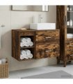 vidaXL Bathroom Cabinet Set 2 pcs Smoked Oak 79.5 x 41 x 79.5 cm