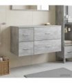 vidaXL Bathroom Cabinet Set 2 pcs Concrete Grey 92.5 x 44.5 x 50 cm